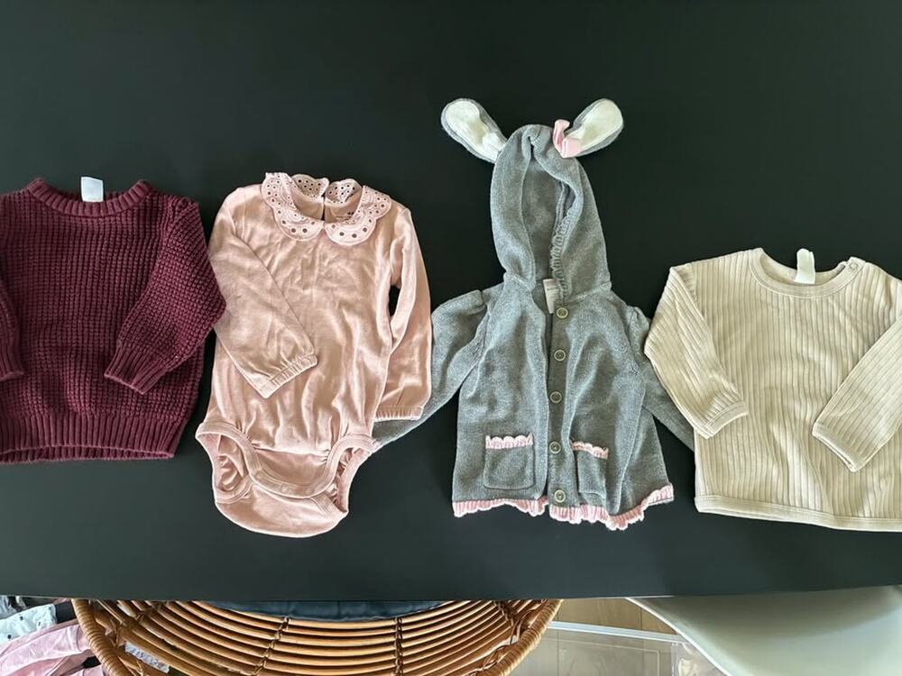 Baby Girl 6-9 Months Bundle 4 Pieces | H&M Carters Gymboree Sweater / Cardigans